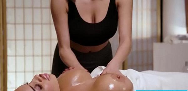  Victoria licking her masseuses pussy